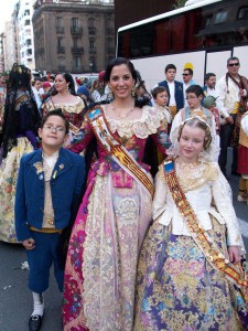 Our friend Nuria in her fallera dress