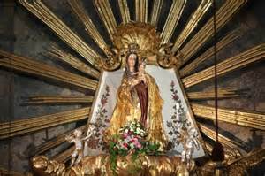 Basilika Mariatrost, Mary at front and center (15th c with baroque decor)