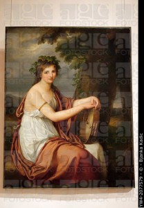 'Portrait of a Young Woman dressed as a Bacchante, by Angelica Kauffmann, Palazzo Barberini, Rome, Italy.