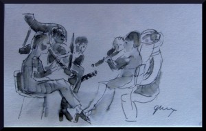 Banda de Valencia Dec 2015, pen and ink