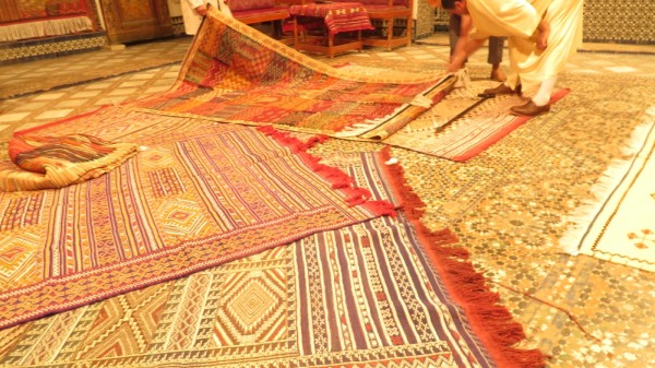Traditional carpets in Fes
