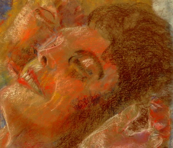 Couple Snuggling in Bed detail