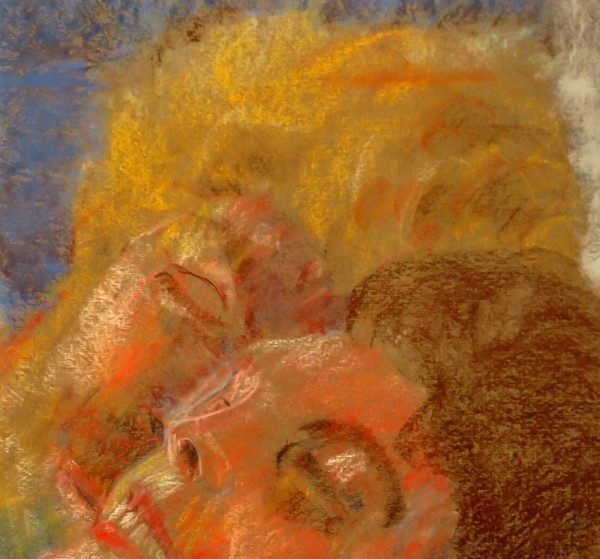 Couple Snuggling in Bed detail