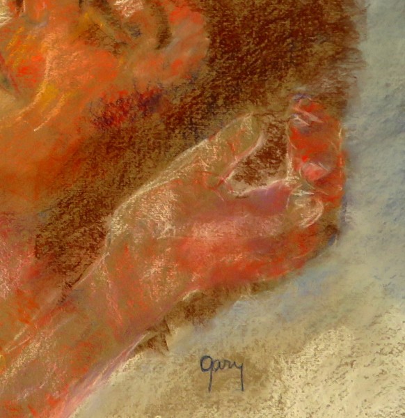 Couple Snuggling in Bed detail