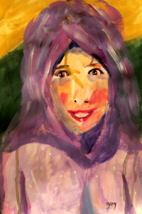 Egyptian Woman, acrylics, 11.5*16.5', 30*42 cm acrylics on 