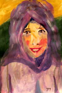 Egyptian Woman, acrylics, 11.5*16.5', 30*42 cm acrylics on