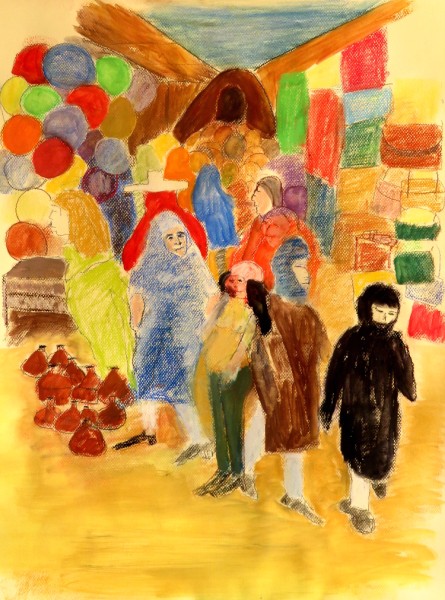 Moroccan Souk, pastel, alcohol blends