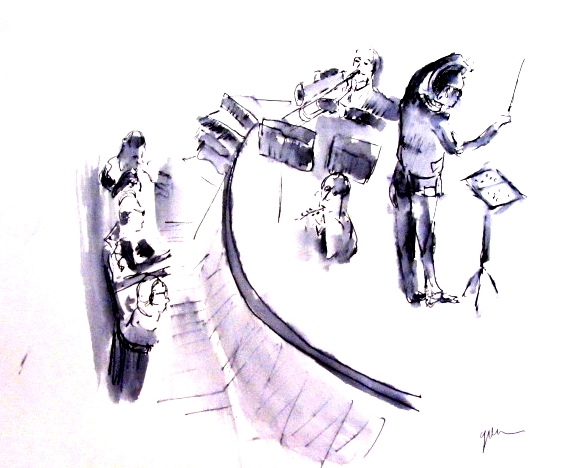 Conductor and Stage at Palau de la Musica