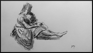 Sketch of van Bronckhorst Betsaben al Bagno