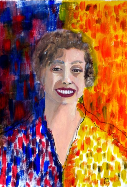 Panamanian Women in Multi Color, 33 x 48 cm, 13 x 20" acrylics