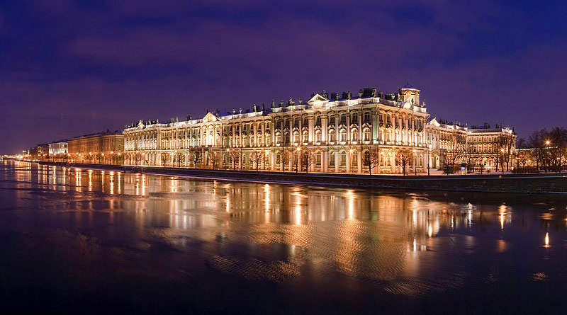 Winter Palace at night