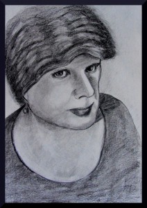Portrait of Woman (graaphite) A3, 8 x 11.5"