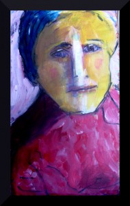 Worry- acrylics on panel, 18 x 32cm, 7.5" x 13"